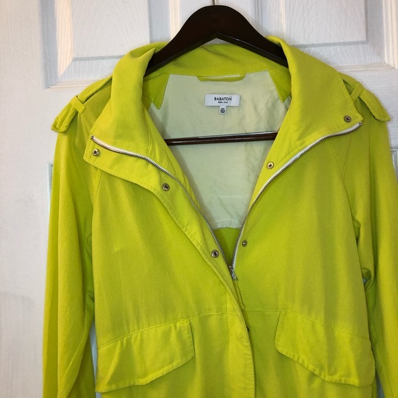 Aritzia Babaton silk neon yellow jacket, xxsmall - Picture 8 of 9